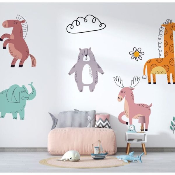 Cute Cartoon Animals Wall Mural