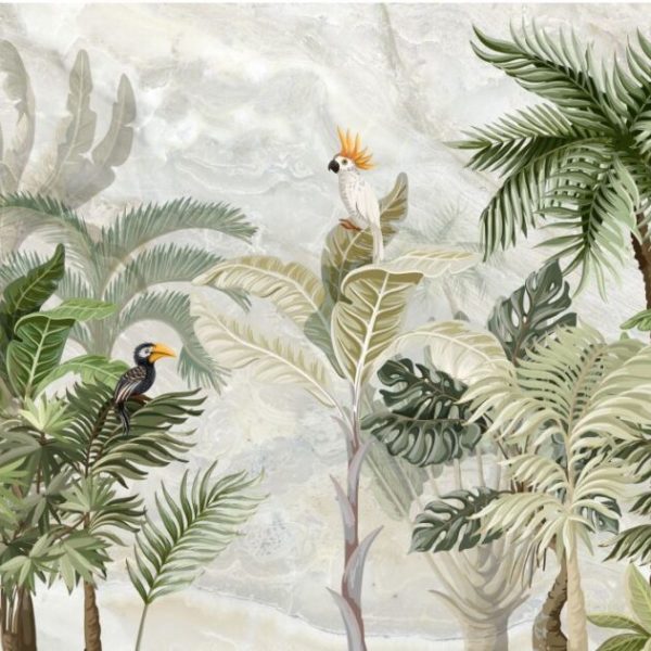 Tropical Bird 3D Wall Mural Wallpaper
