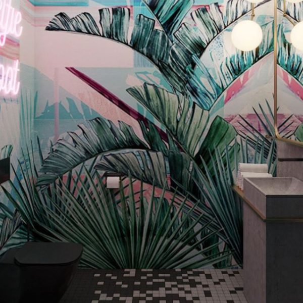 Big Leaf Tropical Pattern 3D Wall Mural