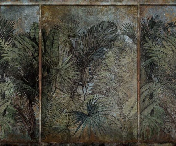 Antique Tropical Leaf Pattern Wall Mural