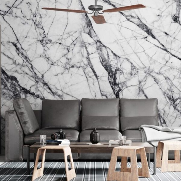 Black And White Marble Wall Mural