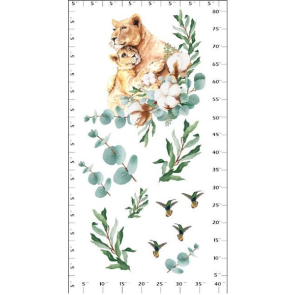 Mom And Baby Lion Kids Wall Mural