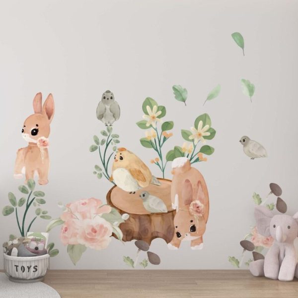 Rabbits Sticker Set For Kids Wall Mural