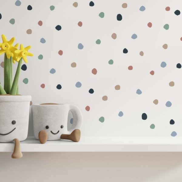 Pastel Colors Dots Nursery Room Wall Mural
