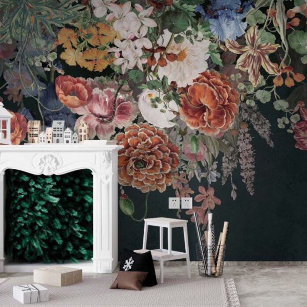 Big Flowers Hanging Down 3D Wall Mural