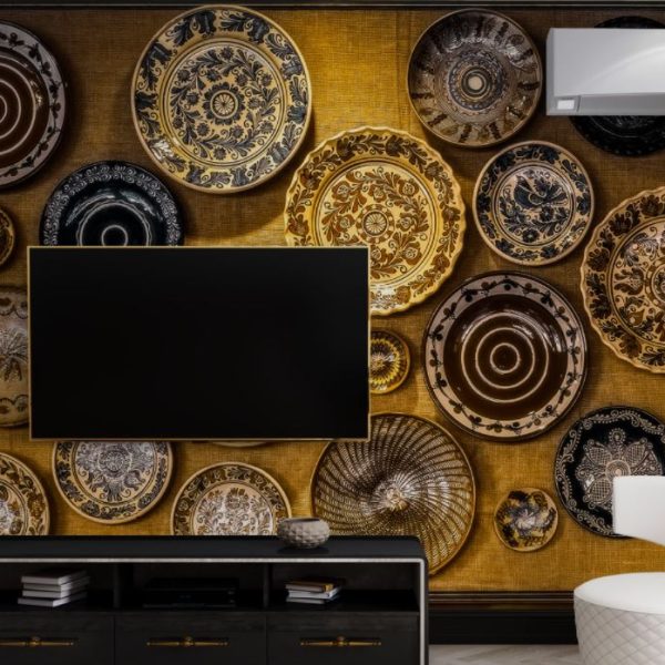 Ancient Plate Pattern 3D Wall Mural