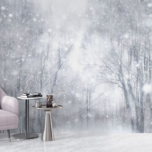 Snow Forest Landscape 3D Wall Mural