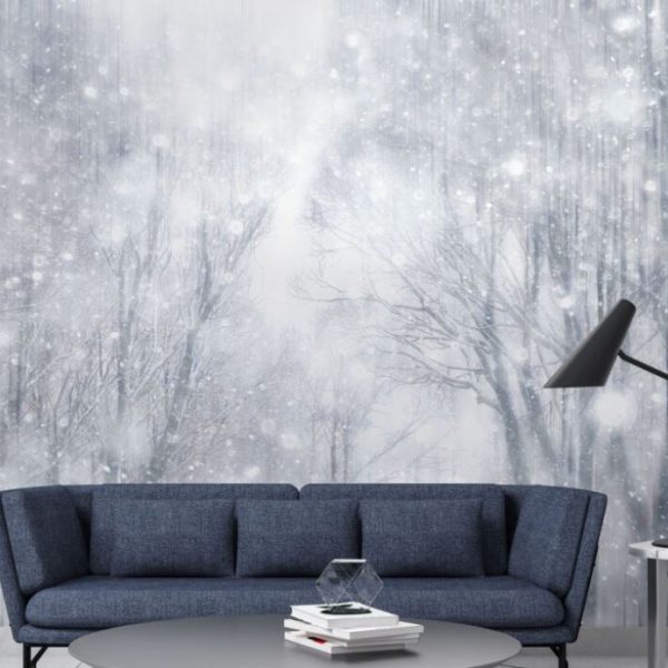 Snow Forest Landscape 3D Wall Mural