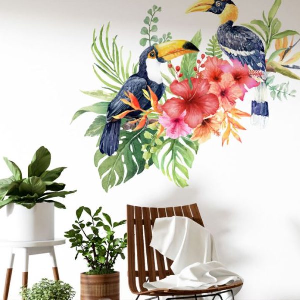 Wall Decal, Flower And Bird Sticker S127 S127 S127