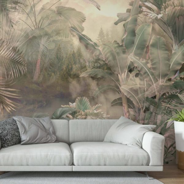 Exotic Tropical Leaves Custom Wall Mural