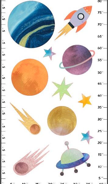 Planets Stars And Rocket Kids Wall Mural