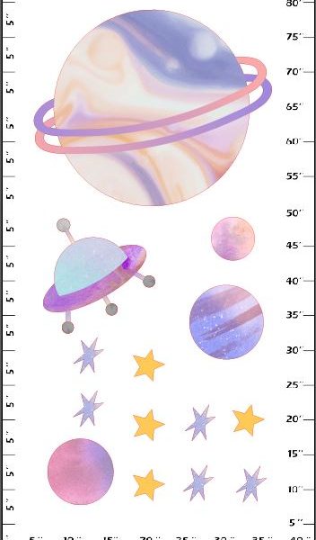 Planets Kids Soft Colors Removable Space