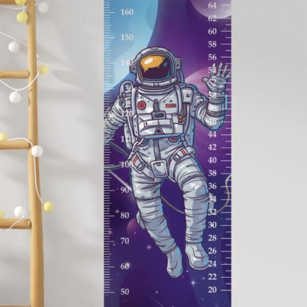 Kid Room Space Astronaut Growth Wall Mural