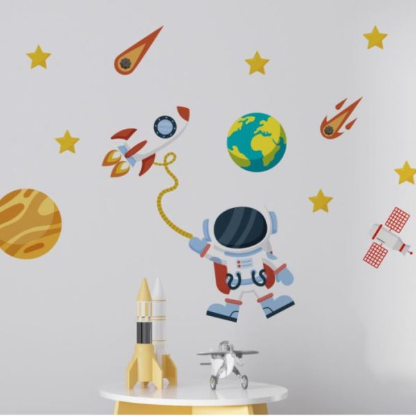 Space Planet Kids Room Sticker Wall Mural