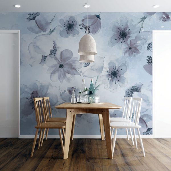 Soft Floral Pattern Wall Mural