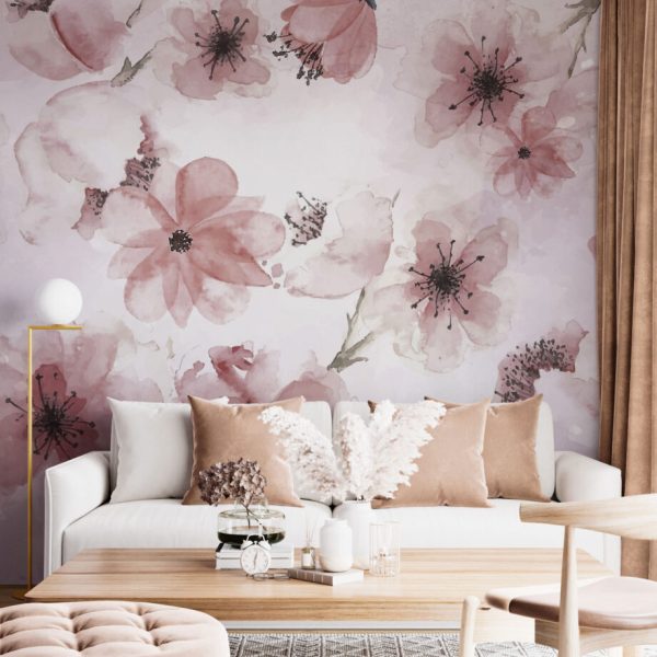 Soft Floral Pattern Wall Mural