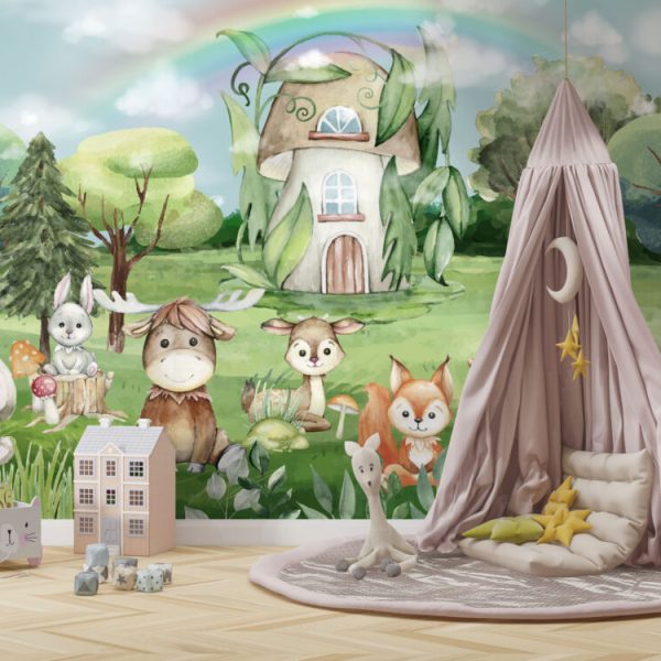 Animals In The Forest House Wall Mural
