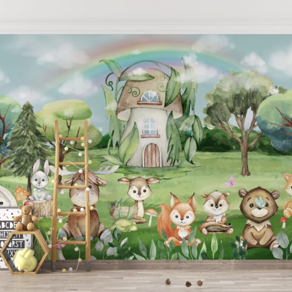 Animals In The Forest House Wall Mural