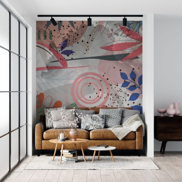 Abstract Floral Wall Mural Wallpaper