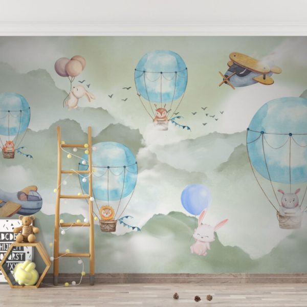 Flying Cute Animal Wall Mural