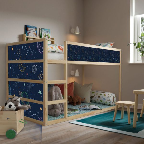 Space Planets And Stars Sticker Wall Mural