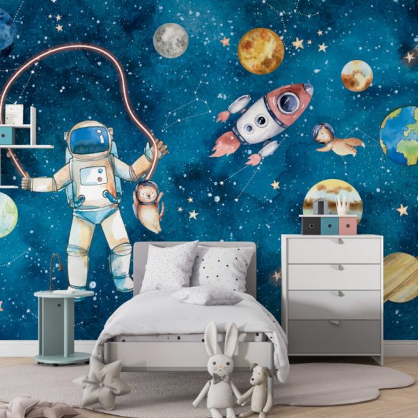 Kids Planet 3D Wall Mural Wallpaper
