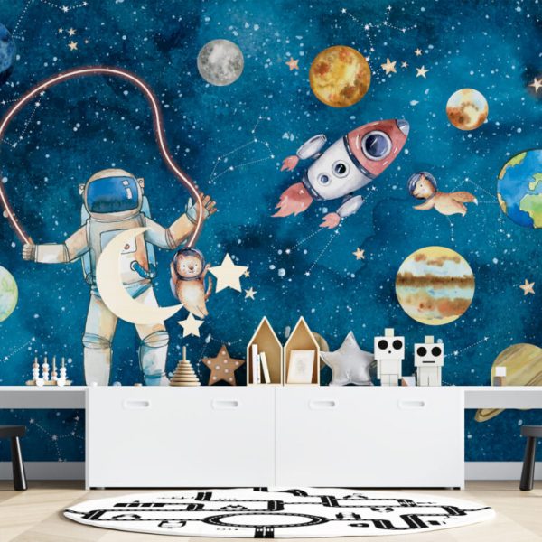 Kids Planet 3D Wall Mural Wallpaper