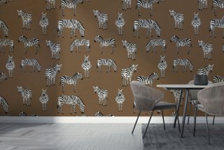 Zebra Soft Tones Wall Mural Wallpaper