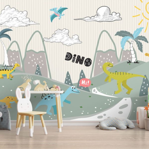 Dinosaurs Forest 3D Wall Mural