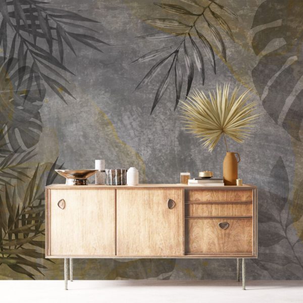 Antique Leafy Wall Mural Wallpaper