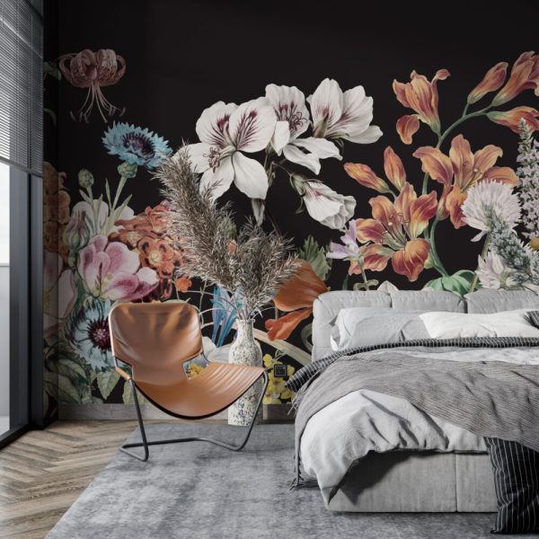 Daisies And Other Flowers Wall Mural