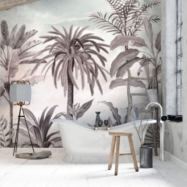 Soft Tropical Trees Wall Mural