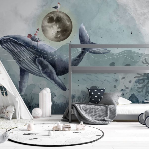 Ocean Creatures And Whale Wall Mural