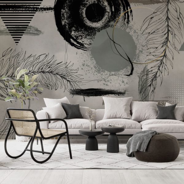 Soft Feather Pattern 3D Wall Mural