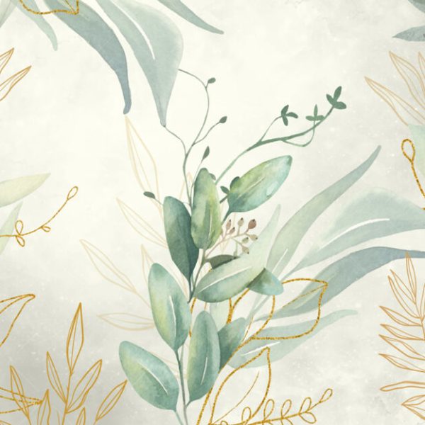 Leaves Watercolor Soft Wall Mural