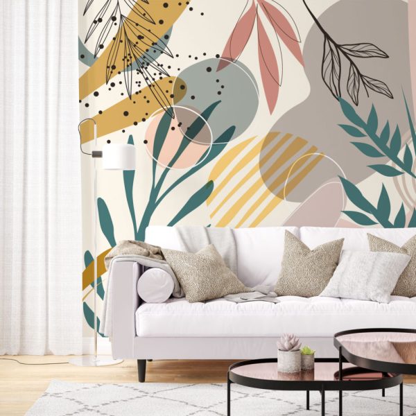 Colorful Patterns Flowers Wall Mural