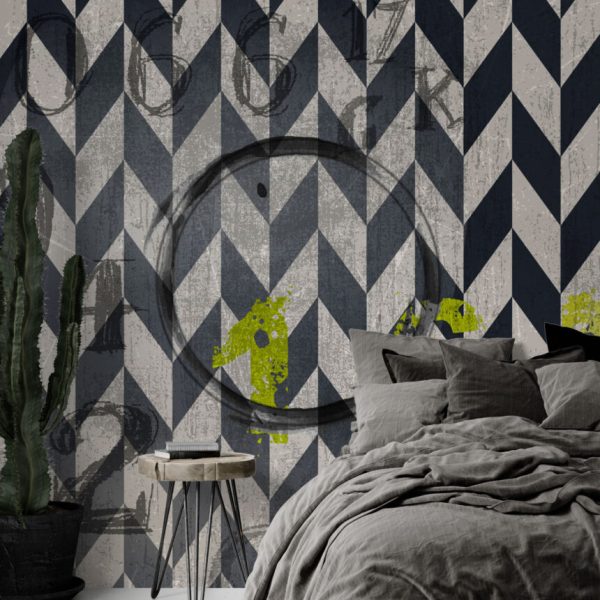 Geometric Patterns And Letters Wall Mural