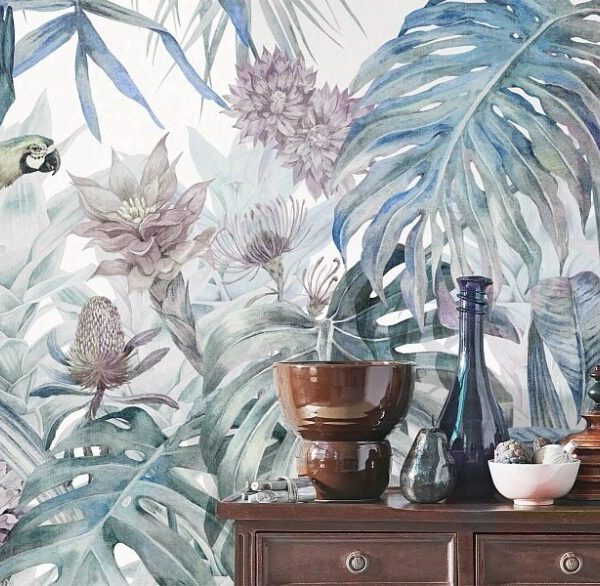Parrots And Budgies Tropical Wall Mural