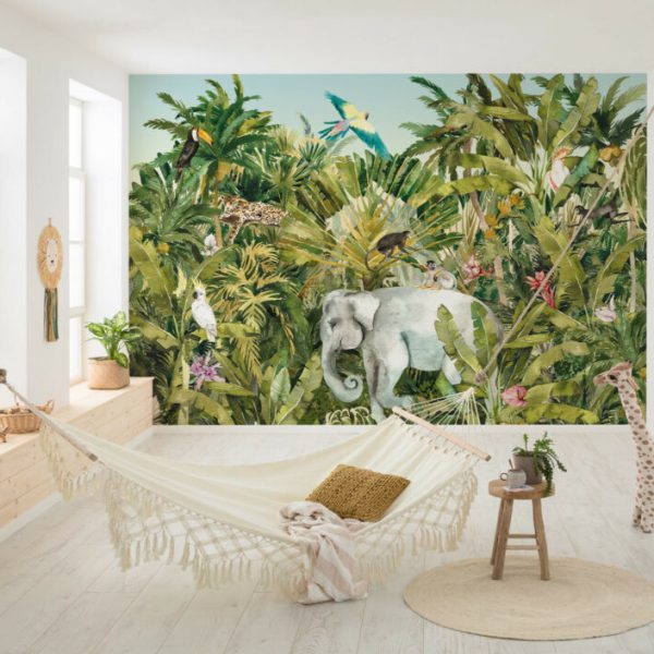 Animals In The Tropical Garden Wall Mural