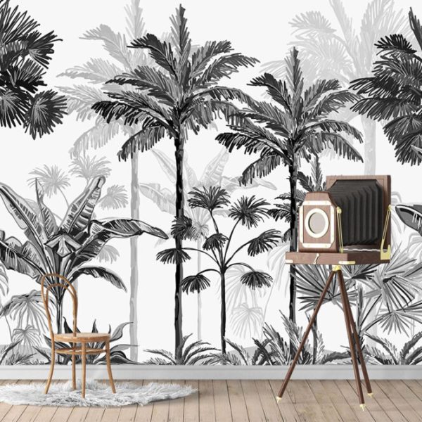 Hand Drawn Palms Tropical Wall Mural