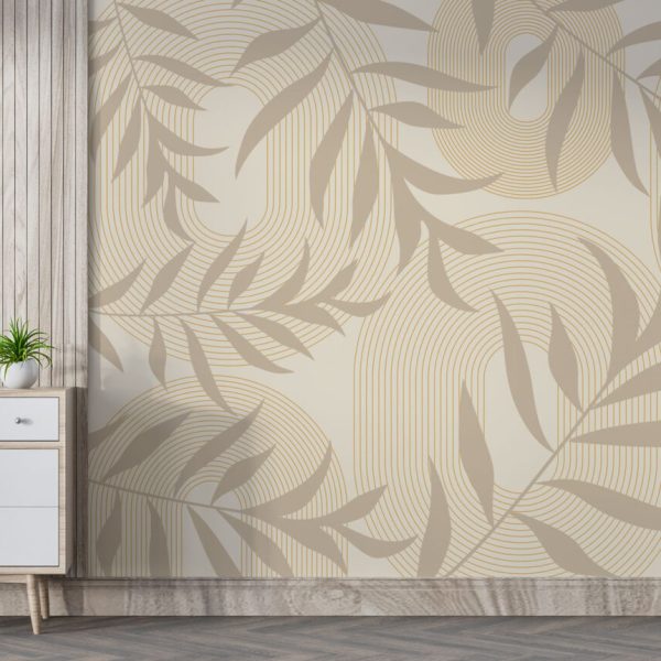 Soft Leaves Wall Mural Wallpaper