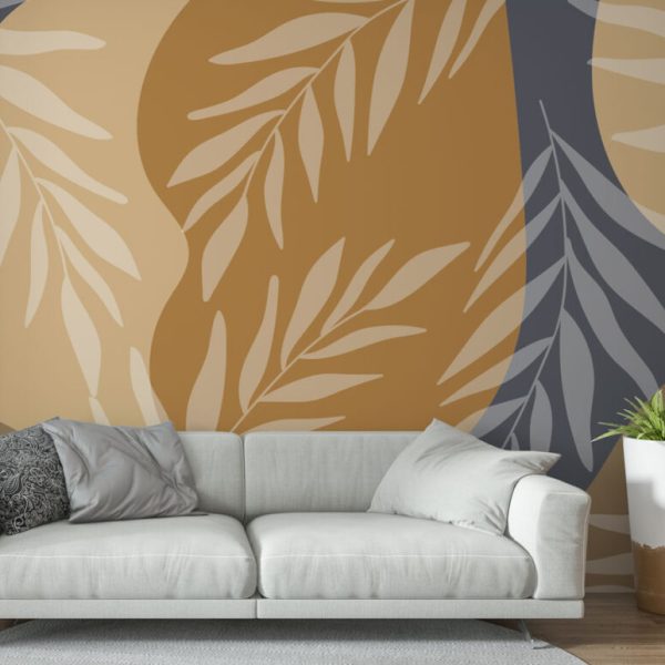 Bohemian Leaves Wall Mural Wallpaper