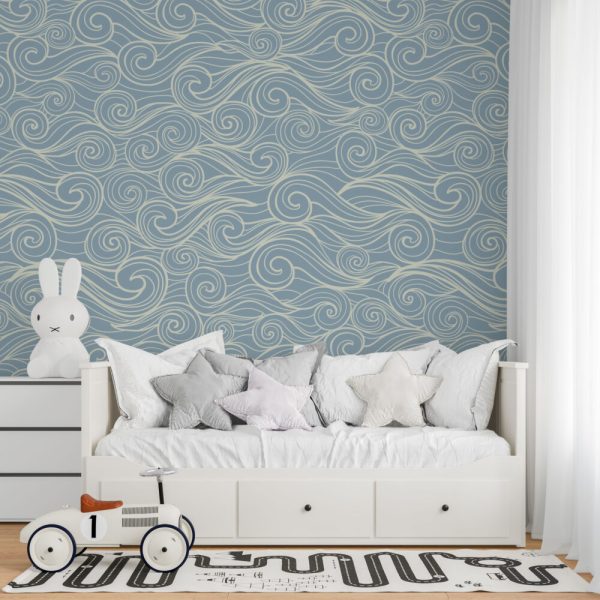 Linear Wave Pattern Wall Mural Wallpaper