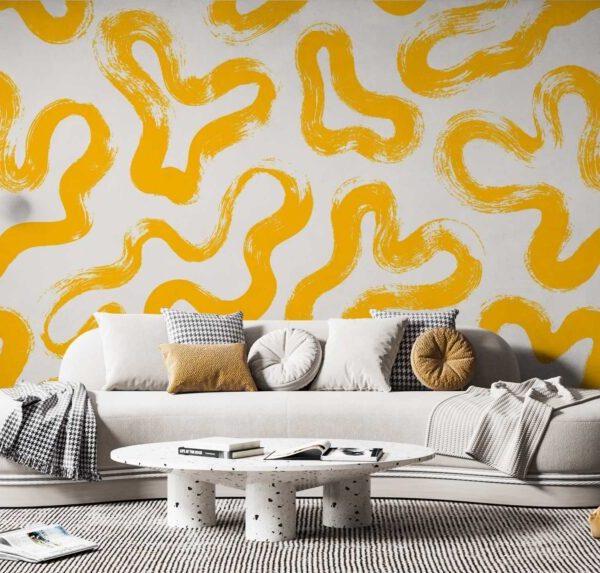 Colorful Brush Marks Wall Mural
