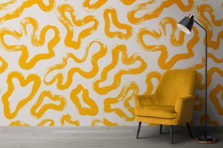 Colorful Brush Marks Wall Mural
