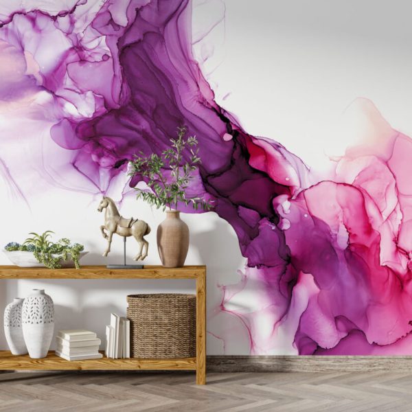 Purple Marble Patterned Modern Wall Mural