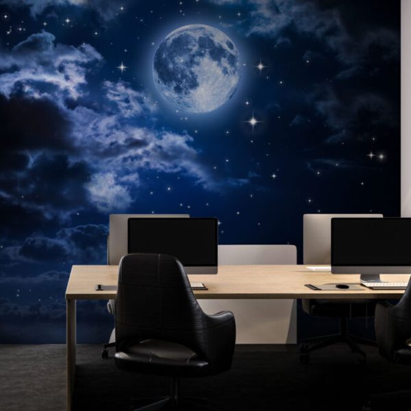 Sky And Moon Landscape Wall Mural
