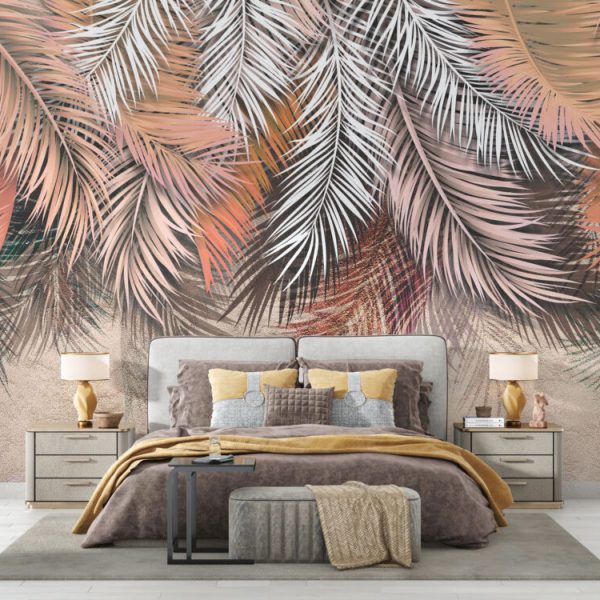 Leaves Hanging From Above Wall Mural