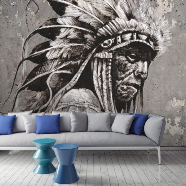 Native American Portrait Wall Mural