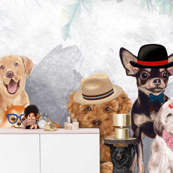 Cute Dogs Wallpaper For Kids Wall Mural